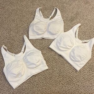 Champion high support white adjustable white sports bras
